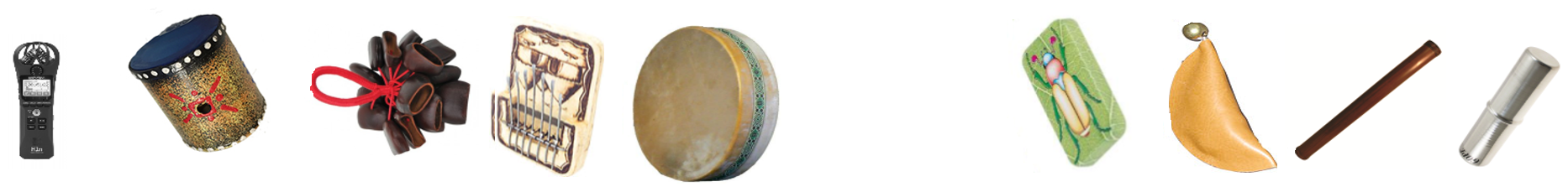 photo de plusieurs instruments de musique et d'un enregistreur audio